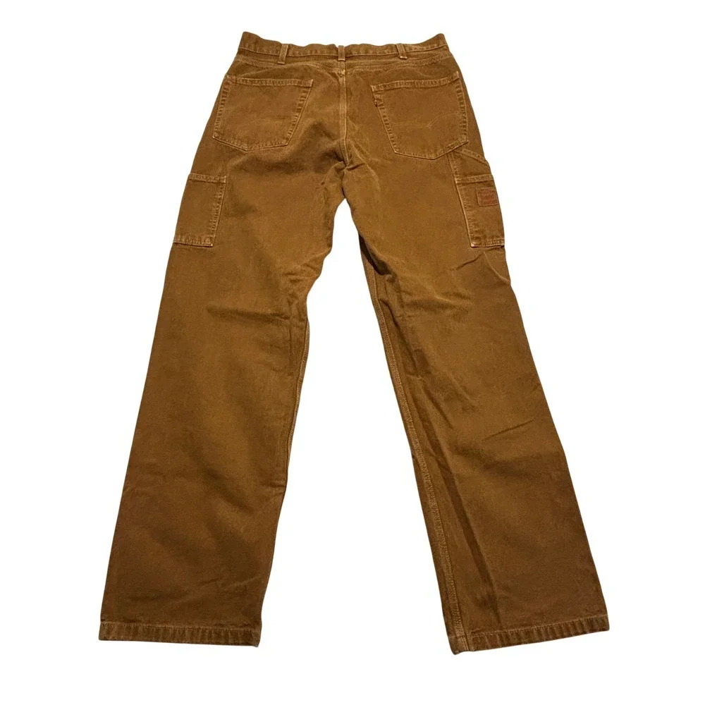 Levis Mens Brown Canvas Carpenter Pants Straight Leg Painters 34x34 55849-0034